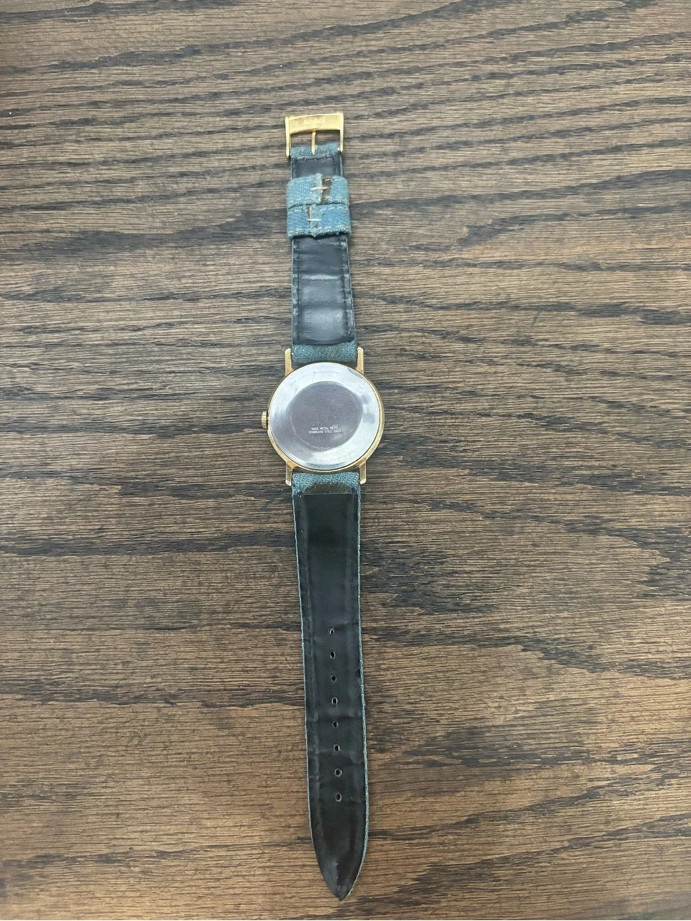 Rare Vintage Timex Snoopy Mechanical Wind-Up Watch Original Denim Band